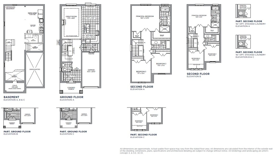 Floor Plan - Single Car Garage Homes 2 - Heartwood Village